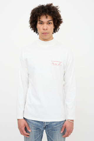 Martine Rose Logo Print Mock Neck T-Shirt