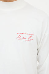 Martine Rose Logo Print Mock Neck T-Shirt
