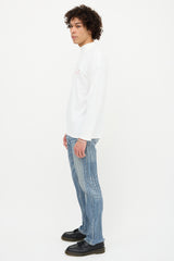Martine Rose Logo Print Mock Neck T-Shirt