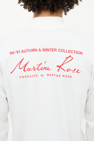 Martine Rose Logo Print Mock Neck T-Shirt
