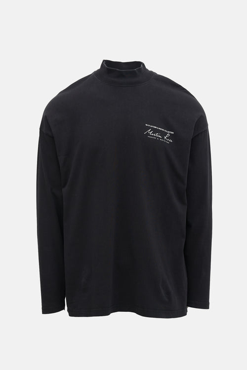 Martine Rose Logo Mock Neck T-Shirt