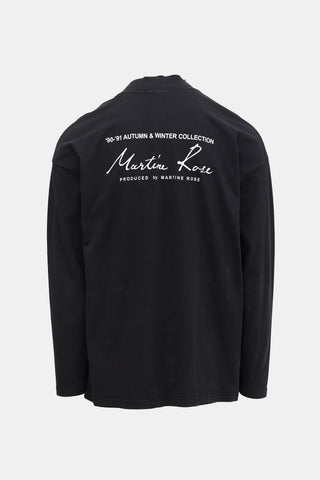 Martine Rose Logo Mock Neck T-Shirt