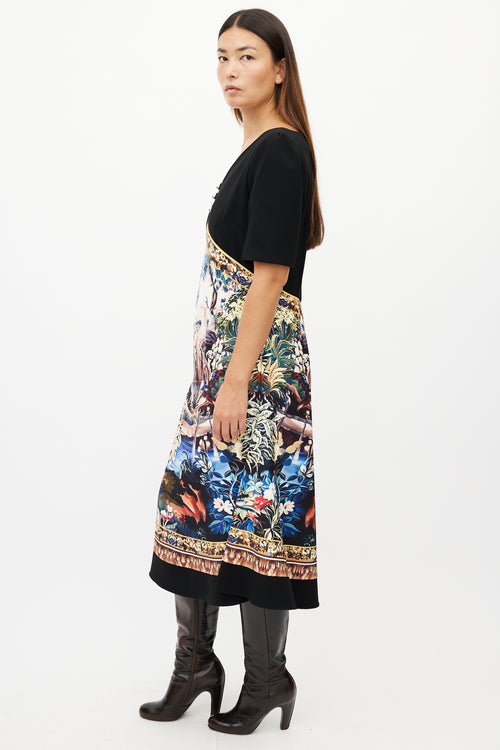 Mary Katrantzou Black & Multicolour Garden Dress
