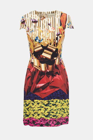 Mary Katrantzou Silk Mixed Print Dress