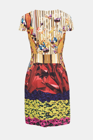 Mary Katrantzou Silk Mixed Print Dress