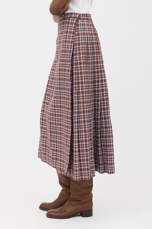 Maryam Nassir Zadeh Plaid Umbra Pleated Skirt