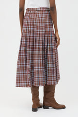 Maryam Nassir Zadeh Plaid Umbra Pleated Skirt