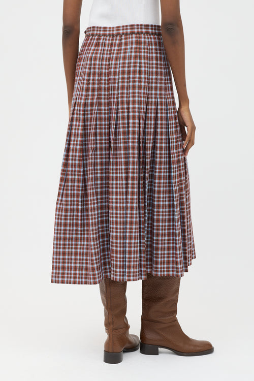 Maryam Nassir Zadeh Plaid Umbra Pleated Skirt