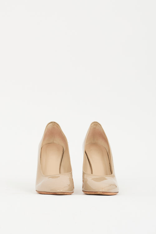 Maryam Nassir Zadeh Beige Patent Leather Pump