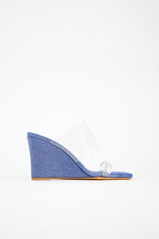 Maryam Nassir Zadeh Glitter Olympia Wedge Sandal