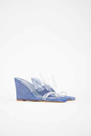 Maryam Nassir Zadeh Glitter Olympia Wedge Sandal