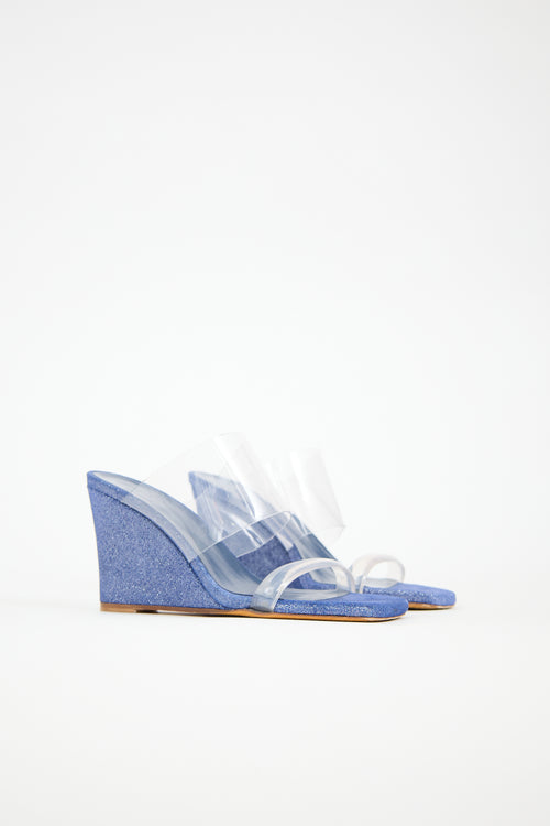 Maryam Nassir Zadeh Glitter Olympia Wedge Sandal