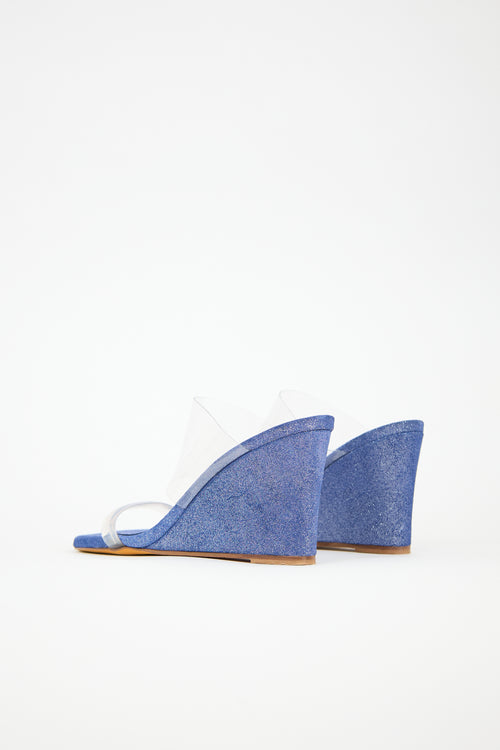 Maryam Nassir Zadeh Glitter Olympia Wedge Sandal