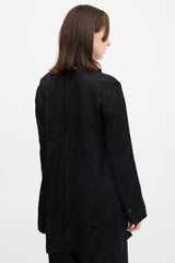 Masnada Linen Jacquard Tie Blazer
