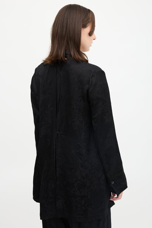 Masnada Linen Jacquard Tie Blazer