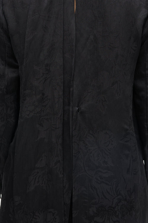 Masnada Linen Jacquard Tie Blazer