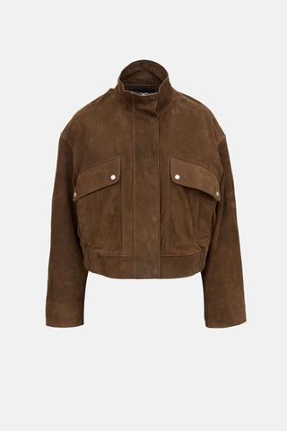Suede Bomber Jacket