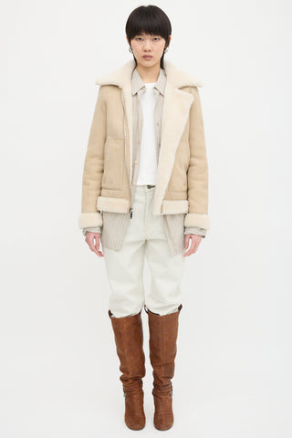 Massimo Dutti Shearling Reversible Jacket