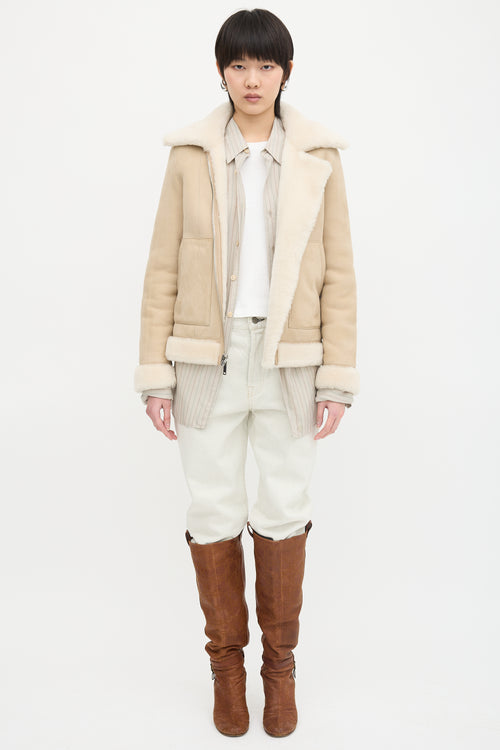 Massimo Dutti Shearling Reversible Jacket