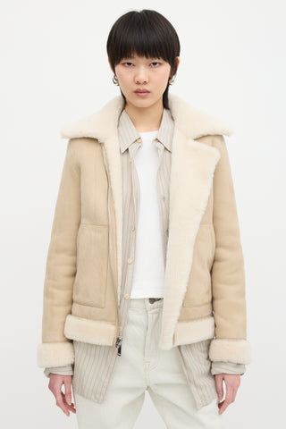 Massimo Dutti Shearling Reversible Jacket