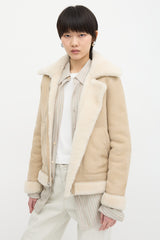 Massimo Dutti Shearling Reversible Jacket