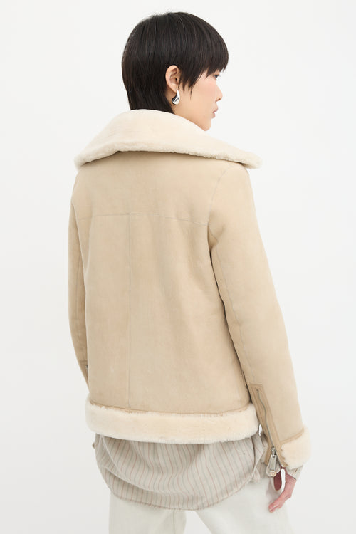 Massimo Dutti Shearling Reversible Jacket