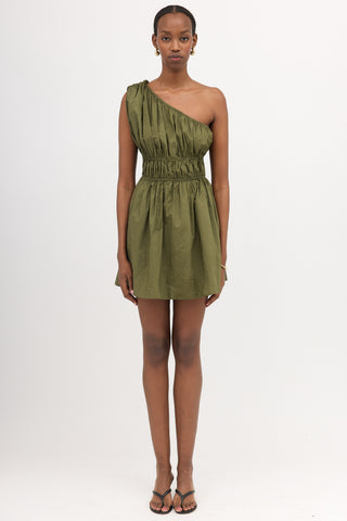 Matteau Poplin Ruched Mini Dress