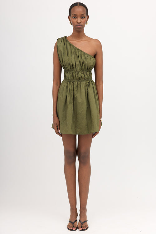 Matteau Poplin Ruched Mini Dress