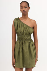 Matteau Poplin Ruched Mini Dress