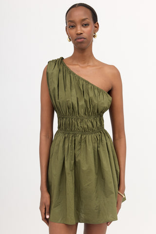 Matteau Poplin Ruched Mini Dress