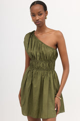 Matteau Poplin Ruched Mini Dress