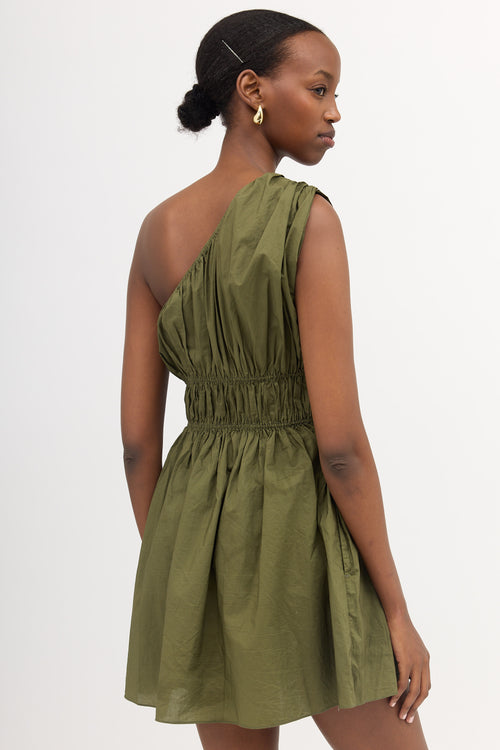 Matteau Poplin Ruched Mini Dress