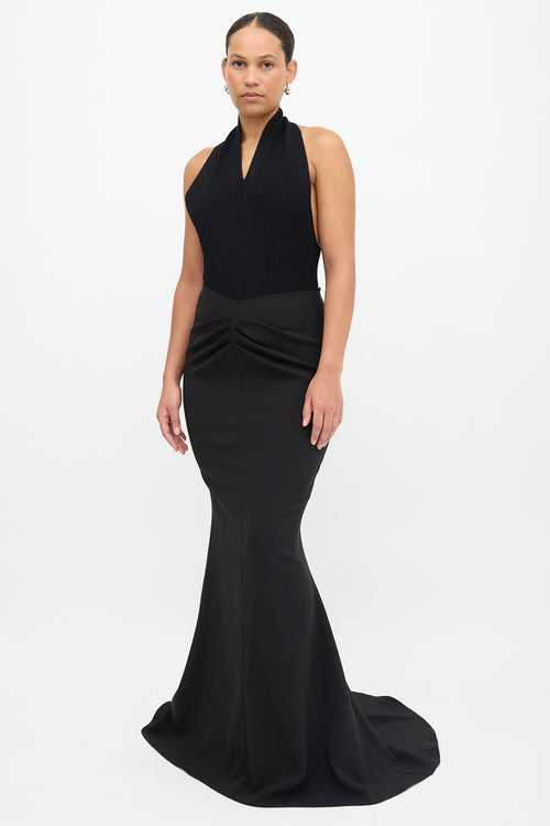 Maticevski Crepe Pyramid Draped Skirt