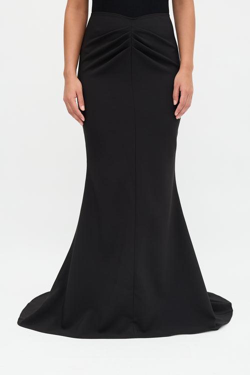 Maticevski Crepe Pyramid Draped Skirt