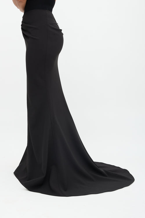 Maticevski Crepe Pyramid Draped Skirt