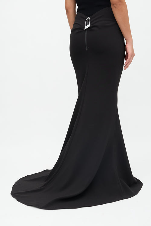Maticevski Crepe Pyramid Draped Skirt