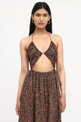 Matteau Floral Cut Out Tie Dress