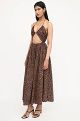 Matteau Floral Cut Out Tie Dress