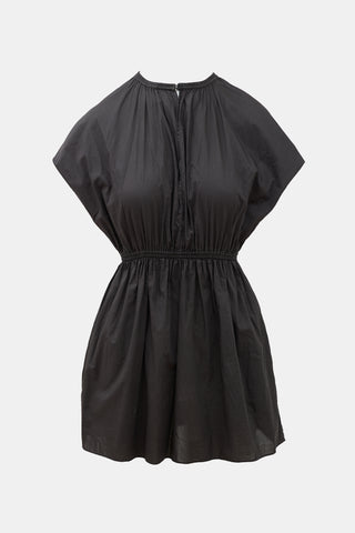Matteau Poplin Shirred Waist Mini Dress