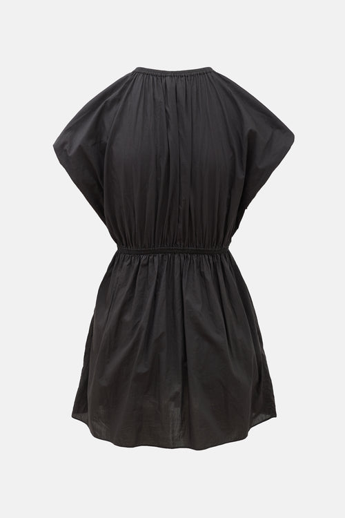 Matteau Poplin Shirred Waist Mini Dress