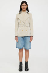 Max Mara Double Breasted Belted Jacket
