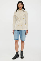 Max Mara Double Breasted Belted Jacket