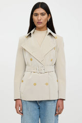Max Mara Double Breasted Belted Jacket