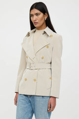 Max Mara Double Breasted Belted Jacket