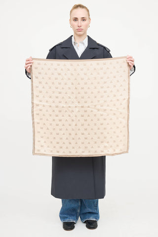Max Mara Silk Logo Scarf