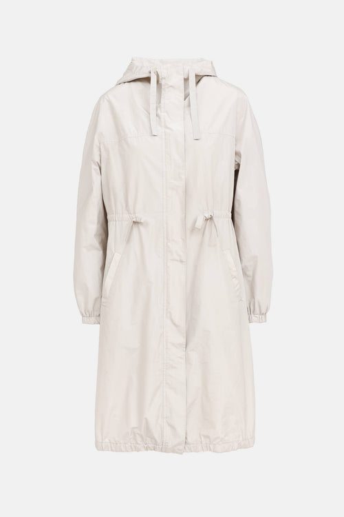 Max Mara Nylon Cinched Waist Coat