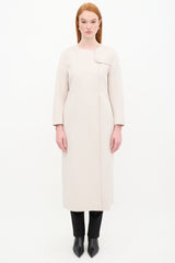 Max Mara Beige Wool Belted Coat