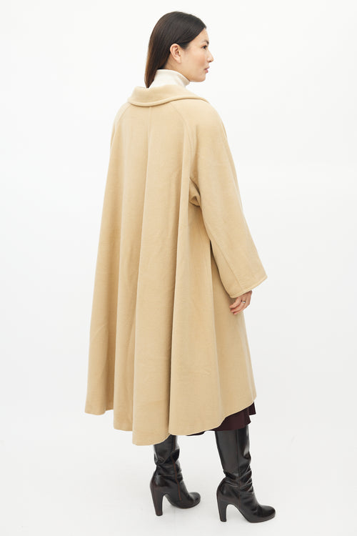 Max Mara Beige Wool Oversized Coat