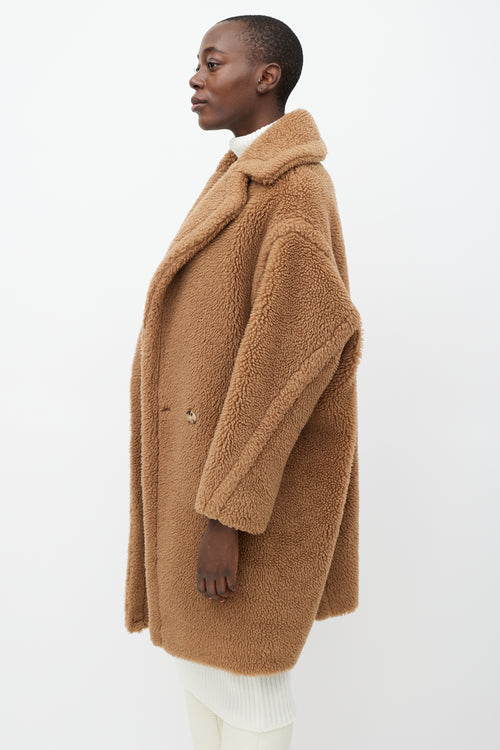 Max Mara Beige Wool Teddy Coat