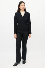 Max Mara Black Shawl Tie Blazer